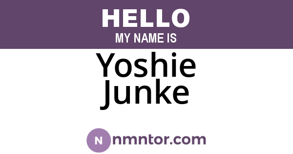 Yoshie Junke