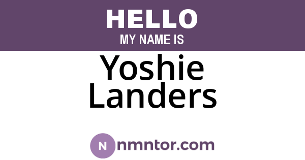 Yoshie Landers
