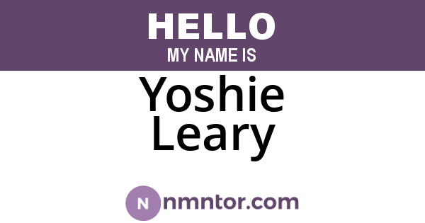 Yoshie Leary
