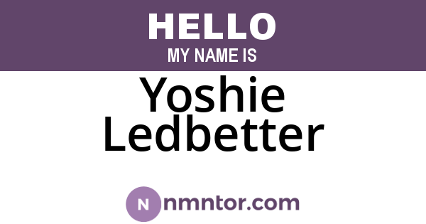 Yoshie Ledbetter