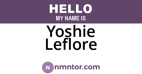 Yoshie Leflore