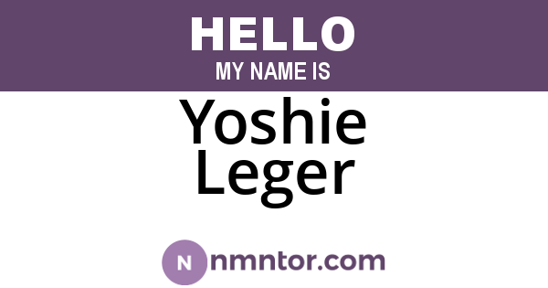 Yoshie Leger