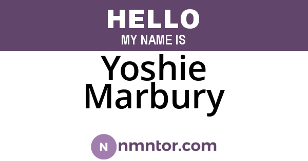 Yoshie Marbury