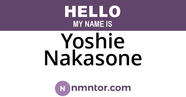 Yoshie Nakasone