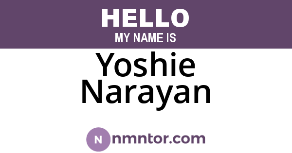 Yoshie Narayan