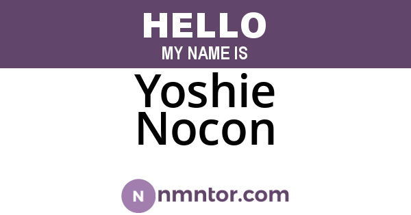 Yoshie Nocon