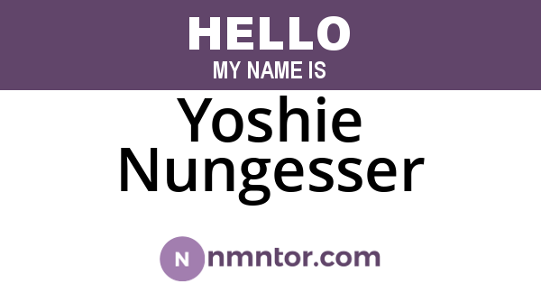 Yoshie Nungesser