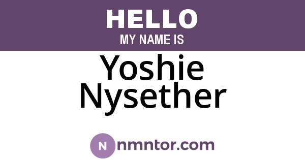 Yoshie Nysether