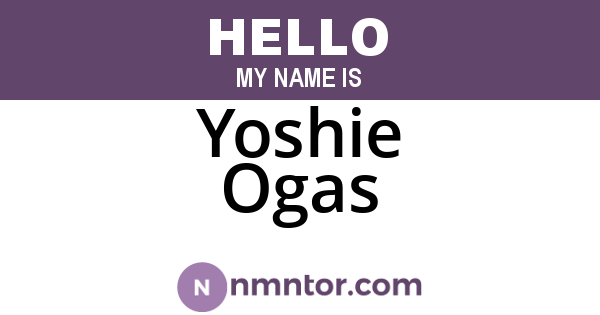 Yoshie Ogas