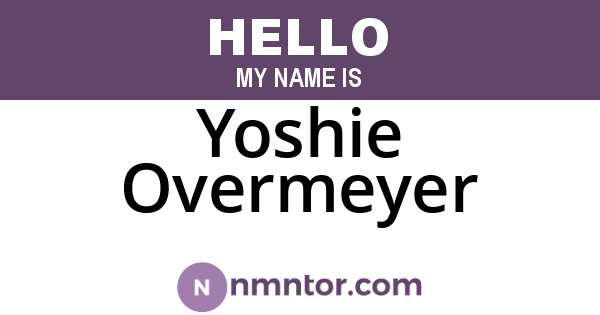 Yoshie Overmeyer