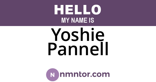 Yoshie Pannell