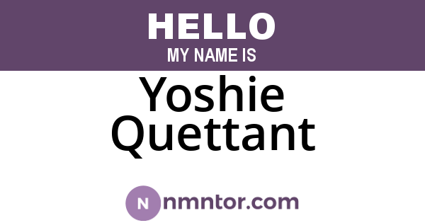 Yoshie Quettant