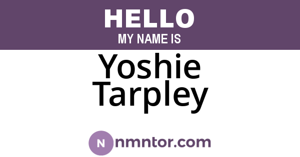 Yoshie Tarpley