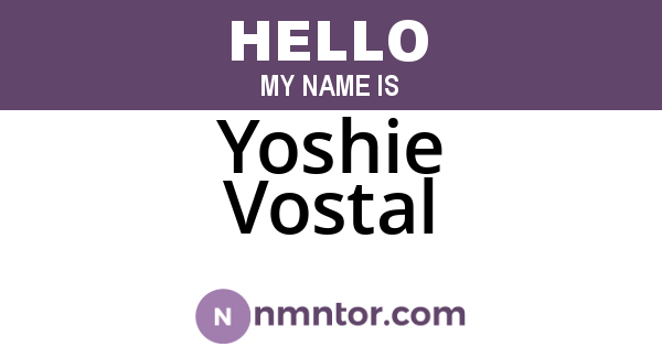 Yoshie Vostal