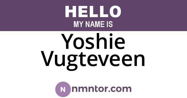 Yoshie Vugteveen