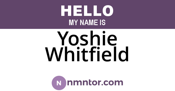 Yoshie Whitfield