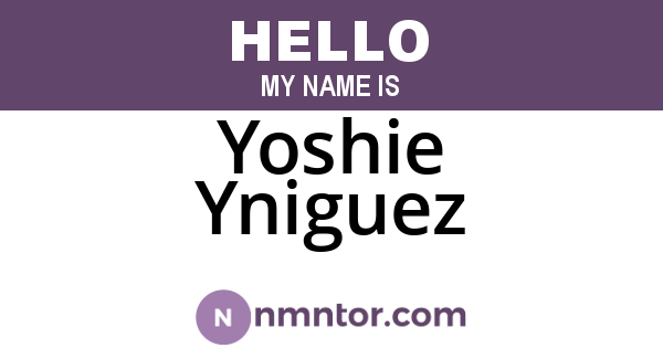 Yoshie Yniguez