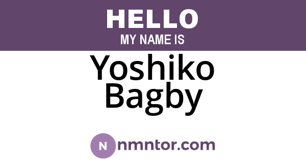 Yoshiko Bagby