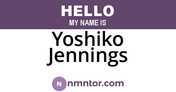Yoshiko Jennings
