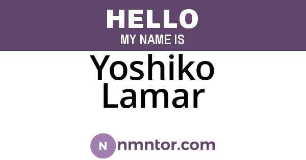 Yoshiko Lamar