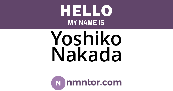 Yoshiko Nakada