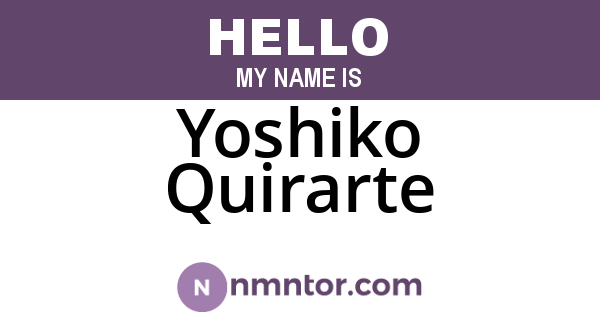 Yoshiko Quirarte