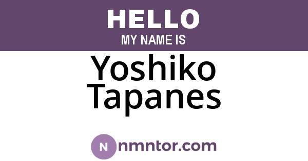 Yoshiko Tapanes