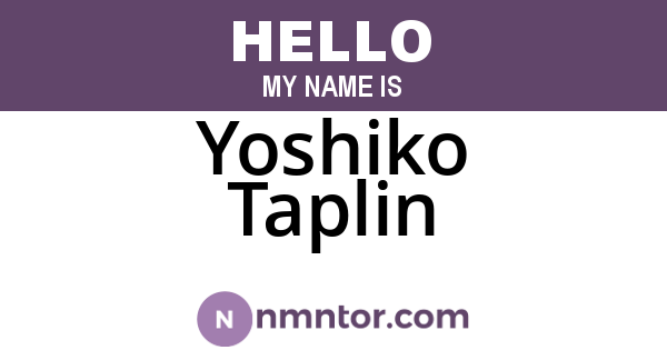 Yoshiko Taplin