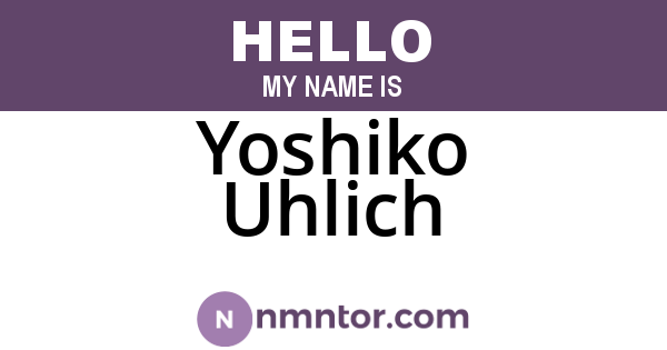 Yoshiko Uhlich