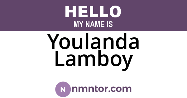 Youlanda Lamboy