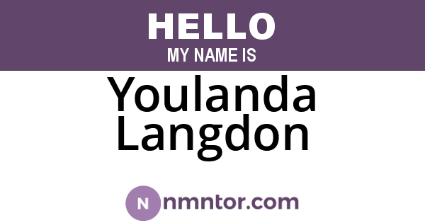 Youlanda Langdon