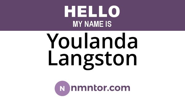 Youlanda Langston