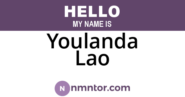 Youlanda Lao