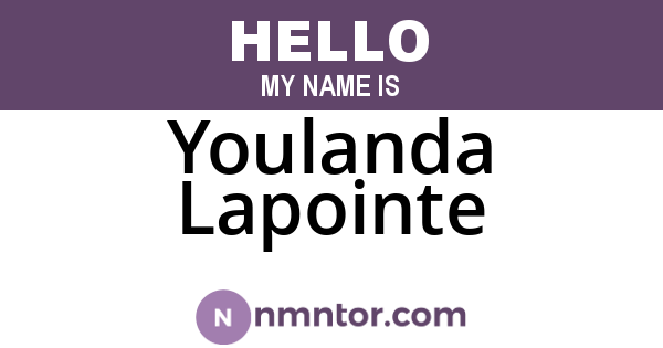 Youlanda Lapointe