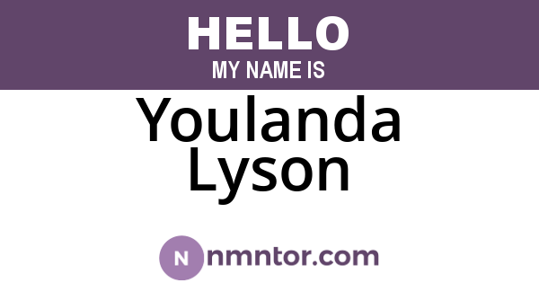 Youlanda Lyson