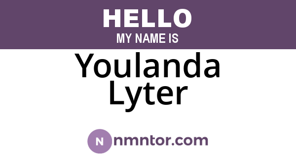 Youlanda Lyter