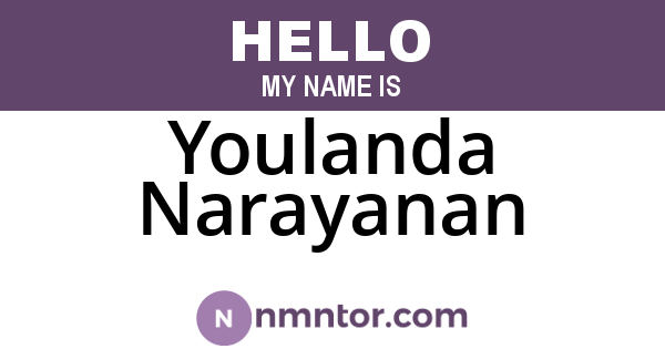 Youlanda Narayanan