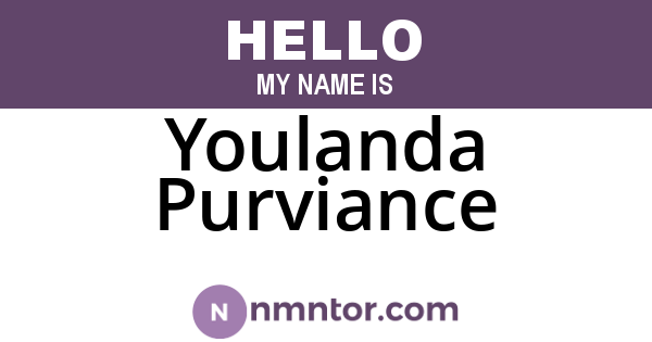 Youlanda Purviance