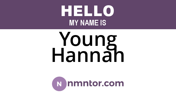 Young Hannah