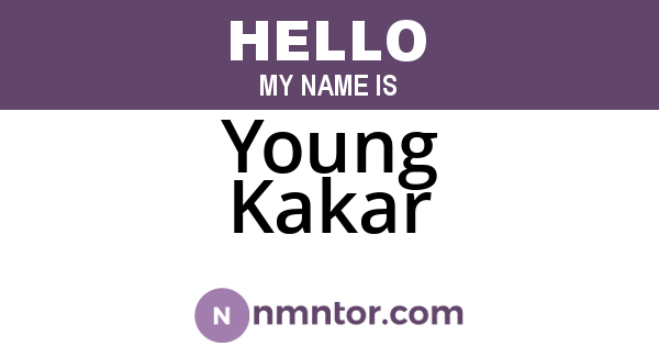 Young Kakar