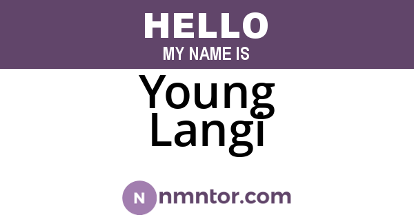 Young Langi