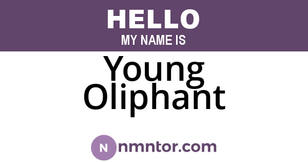 Young Oliphant