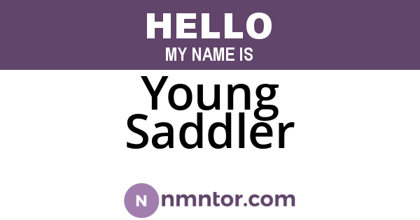 Young Saddler