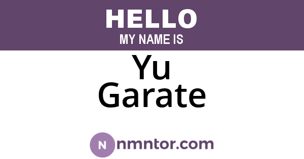 Yu Garate