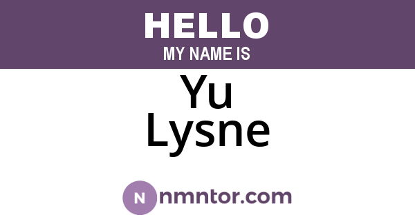Yu Lysne