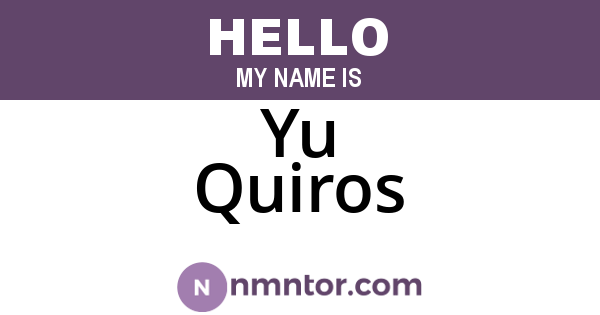 Yu Quiros