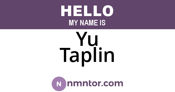 Yu Taplin