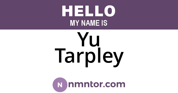 Yu Tarpley