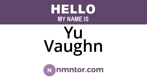 Yu Vaughn