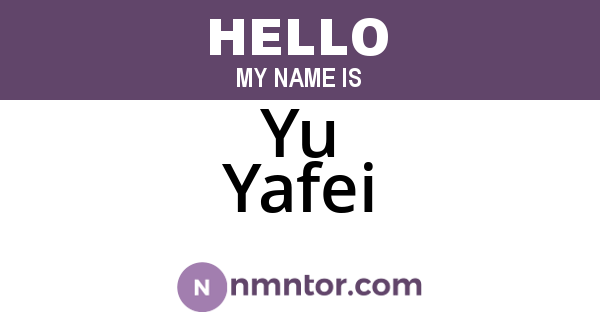 Yu Yafei